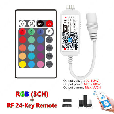 Música teledirigida de la voz del App de Wifi Single Color Rgb Rgbw del regulador de Mini Led Smart para el Smart Home