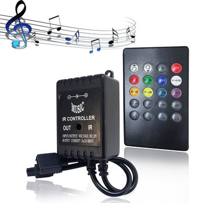 Controlador de música LED RGB 3CH 20 teclas de control remoto por infrarrojos para la decoración del hogar
