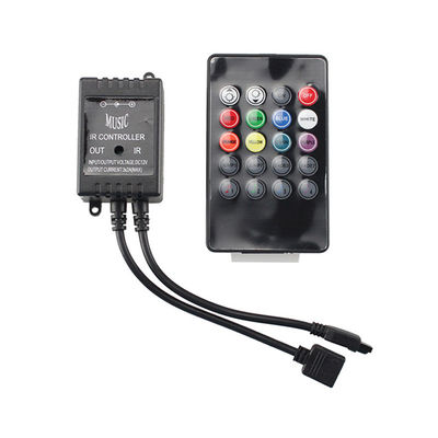 Controlador de música LED RGB 3CH 20 teclas de control remoto por infrarrojos para la decoración del hogar