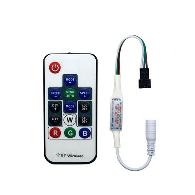 WS2811 regulador DC 5V 12V 24V de la tira del pixel LED con el telecontrol del RF de 14 llaves