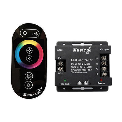 Regulador remoto inalámbrico del RF LED, regulador 18A de la música del RGB LED para la tira ligera 5050