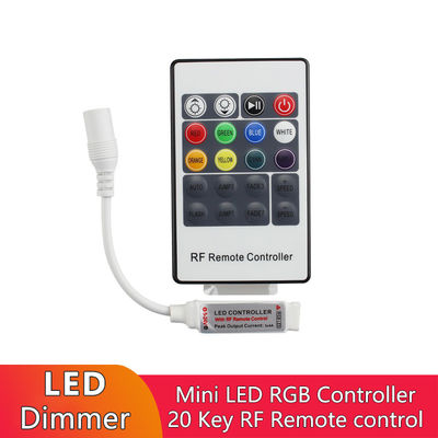 Mini radio de la llave del regulador 20 del RF LED RGB teledirigida para las luces de tira del LED