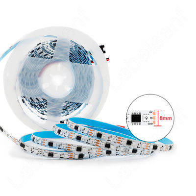 luz de tira estrecha del pixel de 8m m LED, tira ideal del color LED de la magia 3535 del RGB 5050