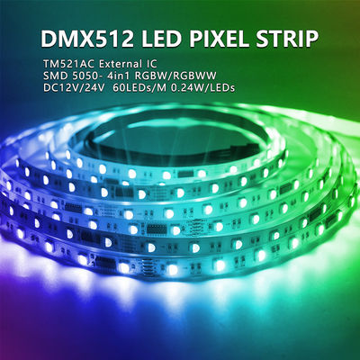 Tira direccionable Smd 5050 Rgbw Rgbww 4 de Dmx512 LED en 1 para la decoración casera