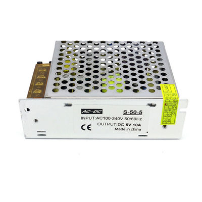 CA 240V del transformador de la luz de la fuente de alimentación que cambia a la fuente de alimentación del voltaje de DC que cambia 5V 10A 50W