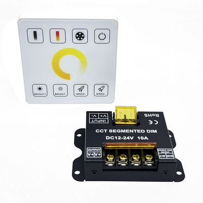 tacto completo dual del Rf de la temperatura de color de Dimmer DC 12V 24V del regulador de 10A LED
