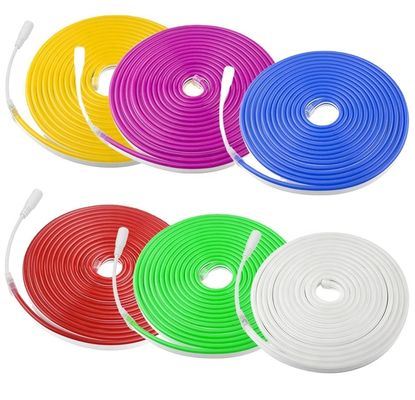 Prenda impermeable flexible de neón del PVC RGB de la luz de tira de SMD2835 LED con 12V 110V 220V
