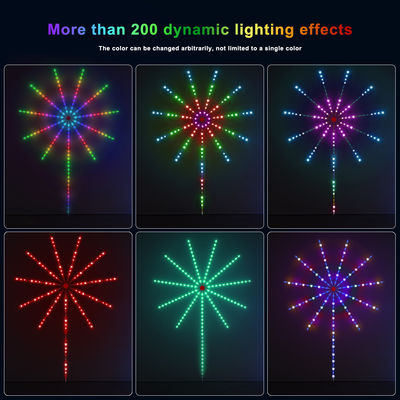 Color ideal del pixel LED de la música de DIY APP de la luz del fuego artificial remoto de la tira para la Navidad