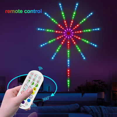 Color ideal del pixel LED de la música de DIY APP de la luz del fuego artificial remoto de la tira para la Navidad