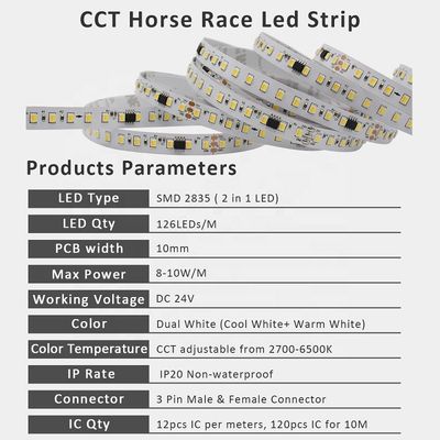 SMD2835 agua corriente de la sola tira del color LED que fluye con el ODM de control de tacto