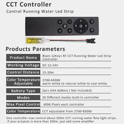 SMD2835 agua corriente de la sola tira del color LED que fluye con el ODM de control de tacto