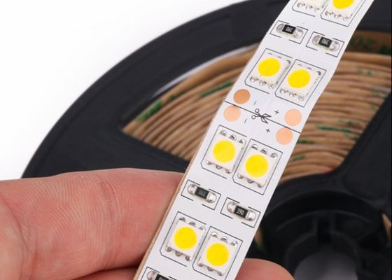 12V DC IP67 de un solo color LED de banda 5050 de doble fila 120LED