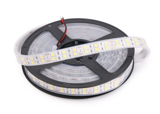 12V DC IP67 de un solo color LED de banda 5050 de doble fila 120LED