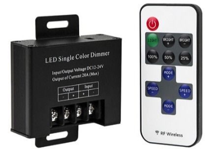 Control remoto inalámbrico de RF DC12-24V Controlador LED con botón Oscurecedor con potencia máxima de 300W Interruptor de ajuste de brillo