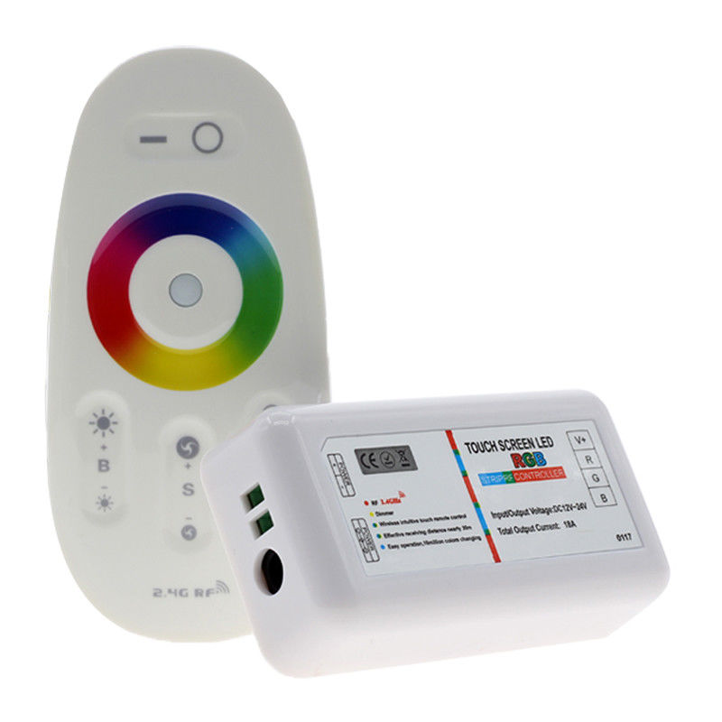 2,4 gigahertz del tacto LED RGB del regulador de Dimmable Wireless For LED de la luz de tira remota