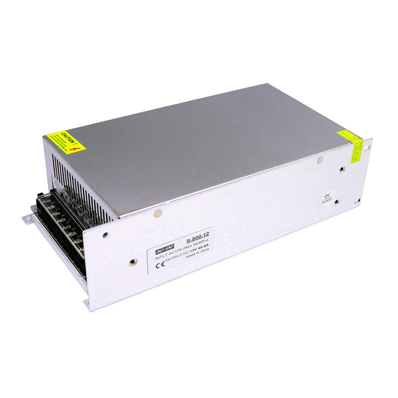 Fuente de alimentación de aluminio del caso que cambia 12V 800W con la CA de la fan 220V a DC 12V