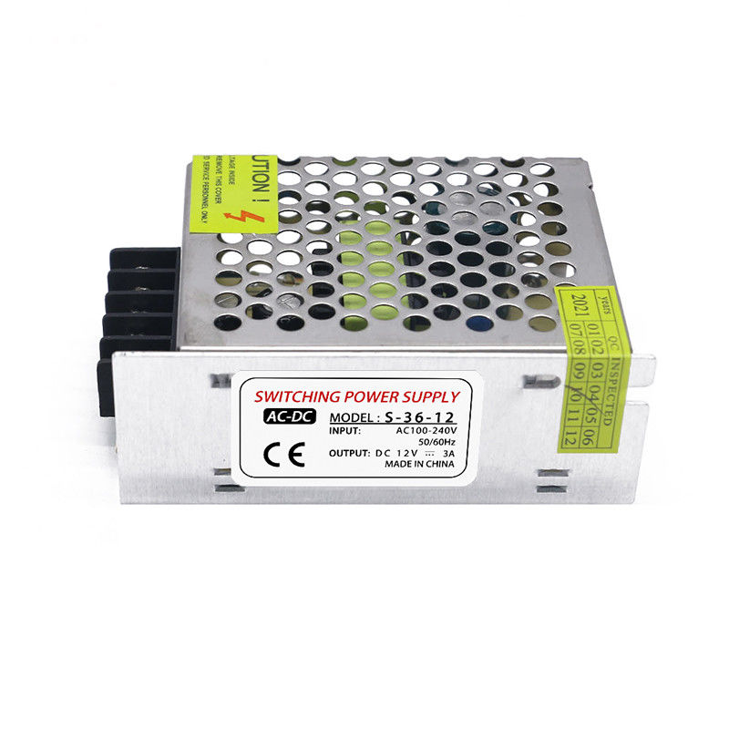 Fuente de alimentación del interruptor de DC 12V 36W 3A para el LED que enciende poder de la impulsión del regulador de voltaje