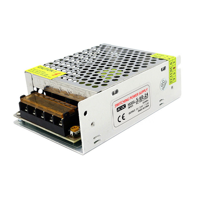 CA regulada modificada para requisitos particulares 100V 240V de la fuente de alimentación que cambia a DC 24V 2.5A 60W