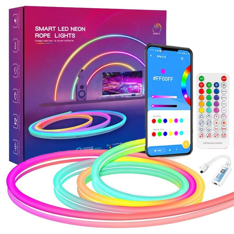 Luz de tira de neón flexible del silicón LED para la decoración de la sala de juegos del dormitorio