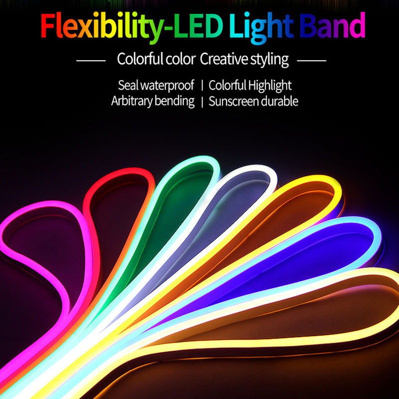 Tira ligera llevada flexible llevada de neón de la prenda impermeable de la luz de tira del PVC de DC 12v 600leds 6*12m m