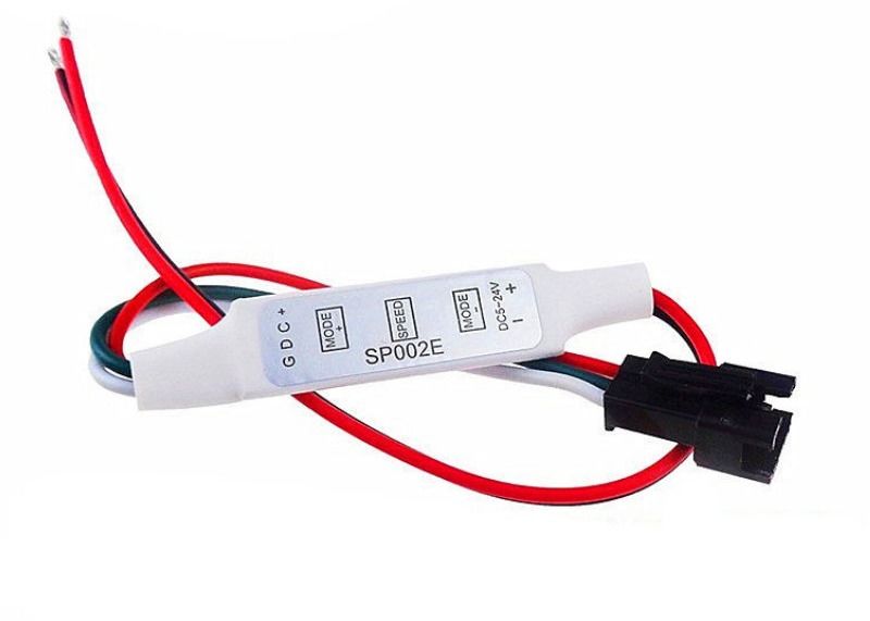 DC5-24V Controlador de píxeles LED SP002E Control WS2811 Luz de banda a todo color