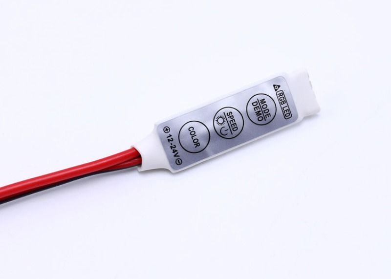 Mini Streaming LED controlador monocromático RF control remoto inalámbrico 12V luz blanca caballo de carreras