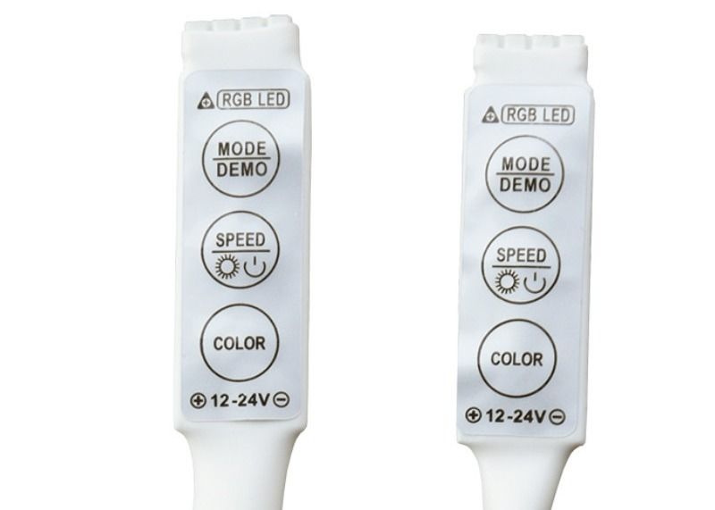 DC 5-24V Mini controlador LED de 3 canales para luces de banda LED RGB