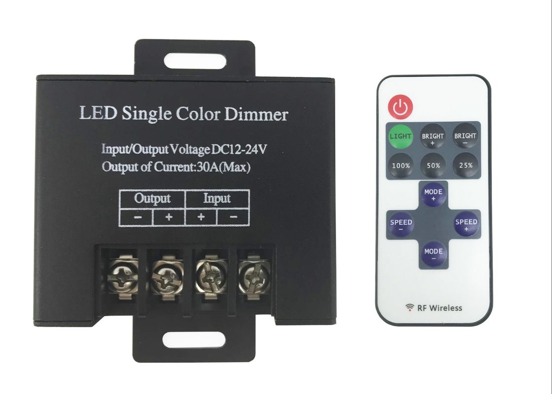 Control remoto inalámbrico de RF DC12-24V Controlador LED con botón Oscurecedor con potencia máxima de 300W Interruptor de ajuste de brillo
